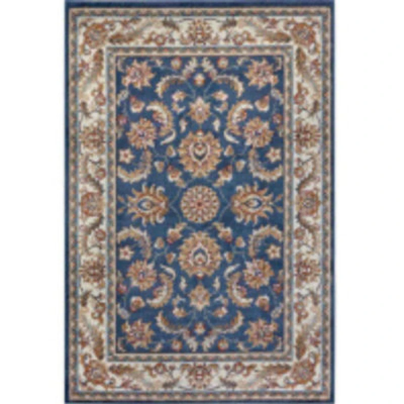 Image of THE RUGS Reni Luxor Oriental Vintage Short Pile Living Room Rug Runner in Blue Size: 120cm x 170cm Blue Unisex 120cm x 170 cm