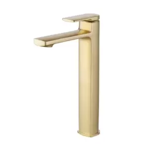 image of Tall Gold Mono Basin Mixer Tap - Meko