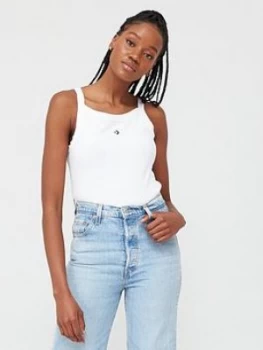 Image of Converse Core High Neck Tank - White, Size Xxl, Women