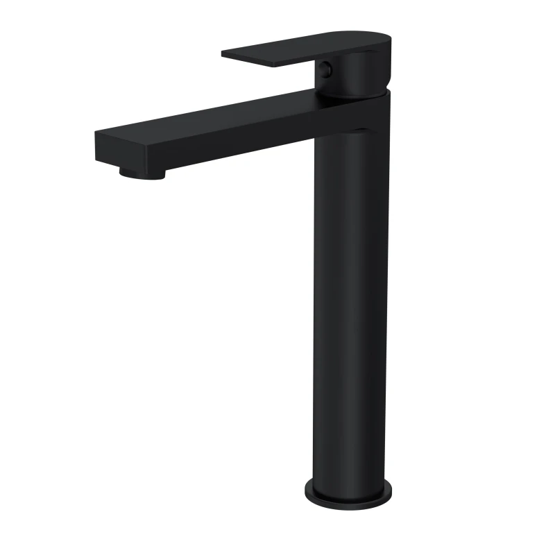 Image of BALTERLEY Contemporary Tall Mono Basin Mixer Tap - Matt Black BTD470