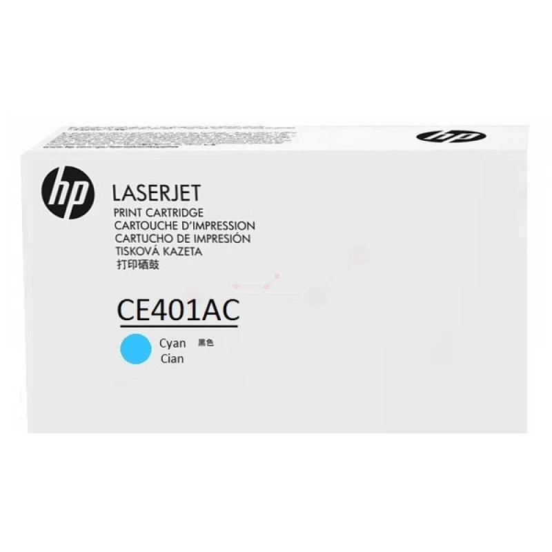 Image of HP CE401AC/507A Toner cartridge cyan Contract. 6K pages ISO/IEC 19798