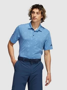 Image of adidas Golf Night Camo Print Polo Top - Blue/Navy, Blue/Navy Size M Men