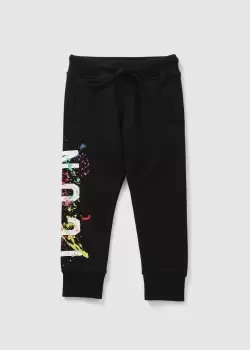 Image of Dsquared2 Kids Icon Splatter Sweatpants In Black