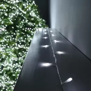Image of Premier 200 LED 20m 8 Function Battery Christmas Timer Lights In Cool White