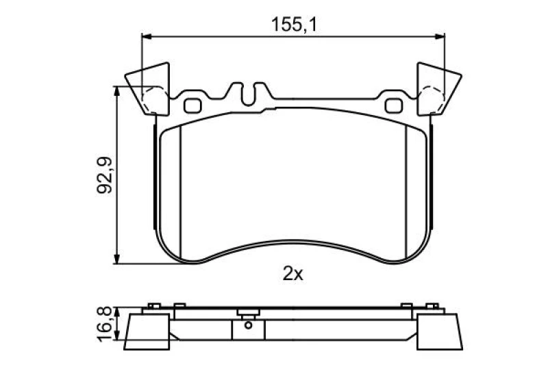 Image of Brake pad set Bosch 0 986 495 398