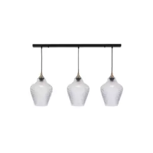 Image of Rhodes Ceiling Pendant Bar Light 3x E27 Max 40W Black