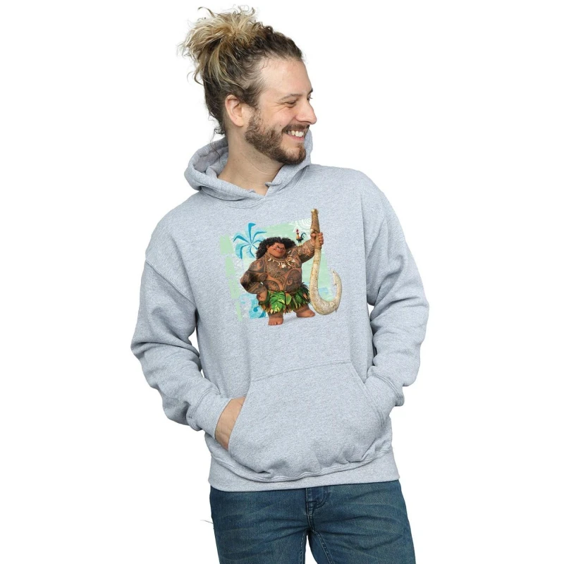Image of Disney Men Moana Maui Hoodie in Grey Size: large Grey L Male 5057955988032