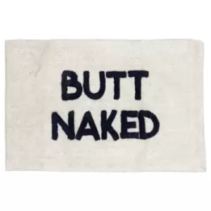 Image of Butt Naked Bath Mat Ivory/Charcoal