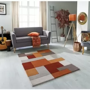 Image of Oriental Weavers - Lexus Terra 60cm x 230cm Runner - Multicoloured and Orange