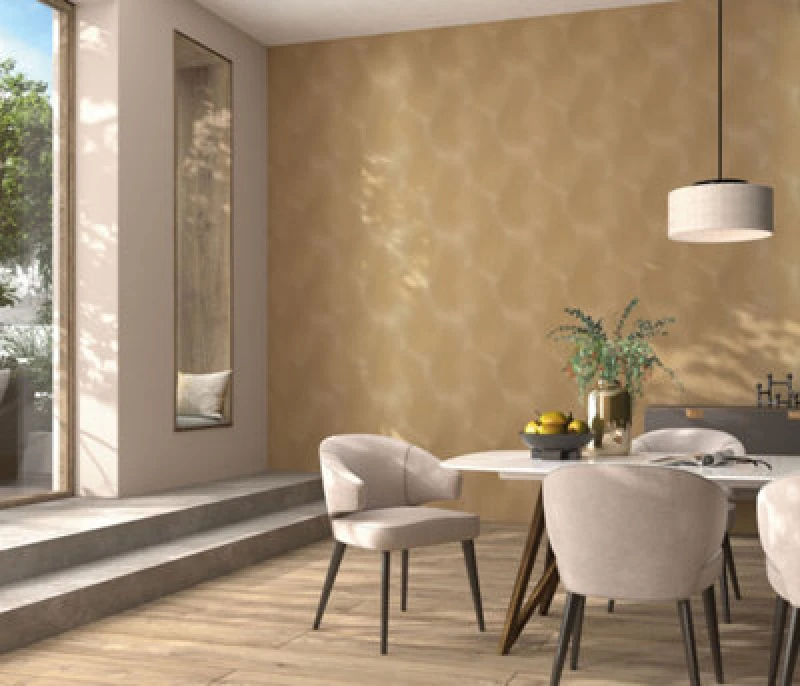 Image of Erismann Wallpaper Erismann En Vouge Glamourous Textured Gold Vinyl Wallpaper Gold