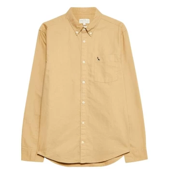 image of Jack Wills Wadsworth Plain Oxford Shirt - Camel