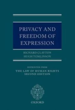 Image of Privacy and Freedom of Expression by Richard Clayton Qc Paperback