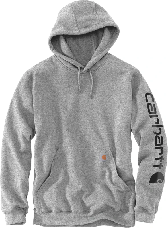 Image of Carhartt Logo, hoodie , color: Light Grey/Black , size: XL