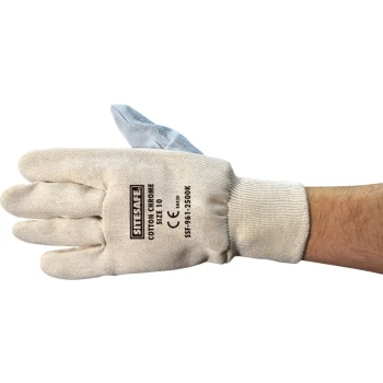 Image of Contractor Cotton Chrome Rigger Gloves - Size 10