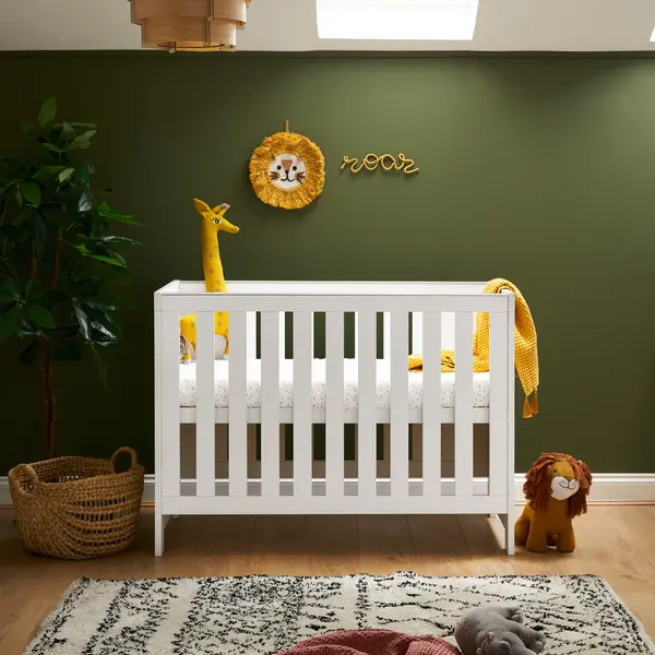 image of Obaby Nika Mini Cot Bed White