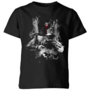Image of Star Wars Boba Fett Distressed Kids T-Shirt - Black - 11-12 Years