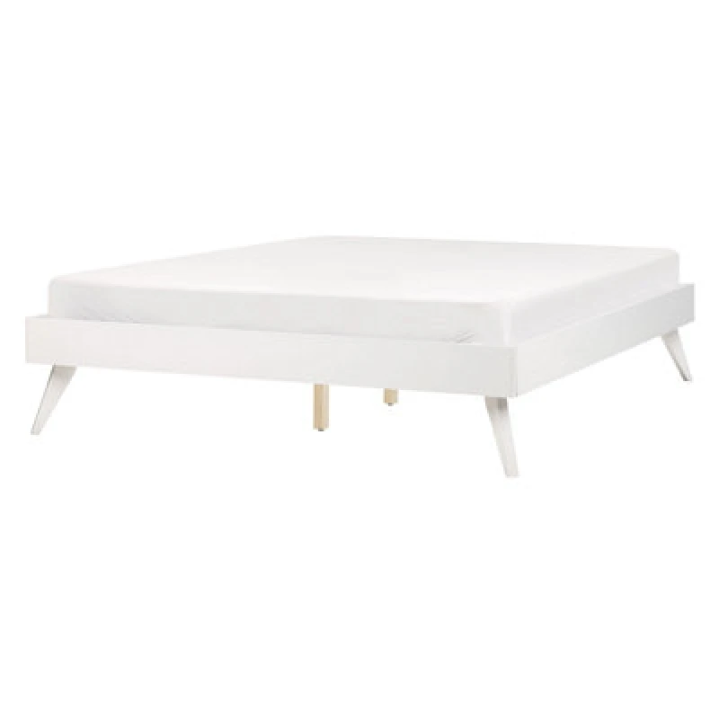 Image of Beliani Bed Without Headboard Berric 140 X 200 Cm (Eu Double) White