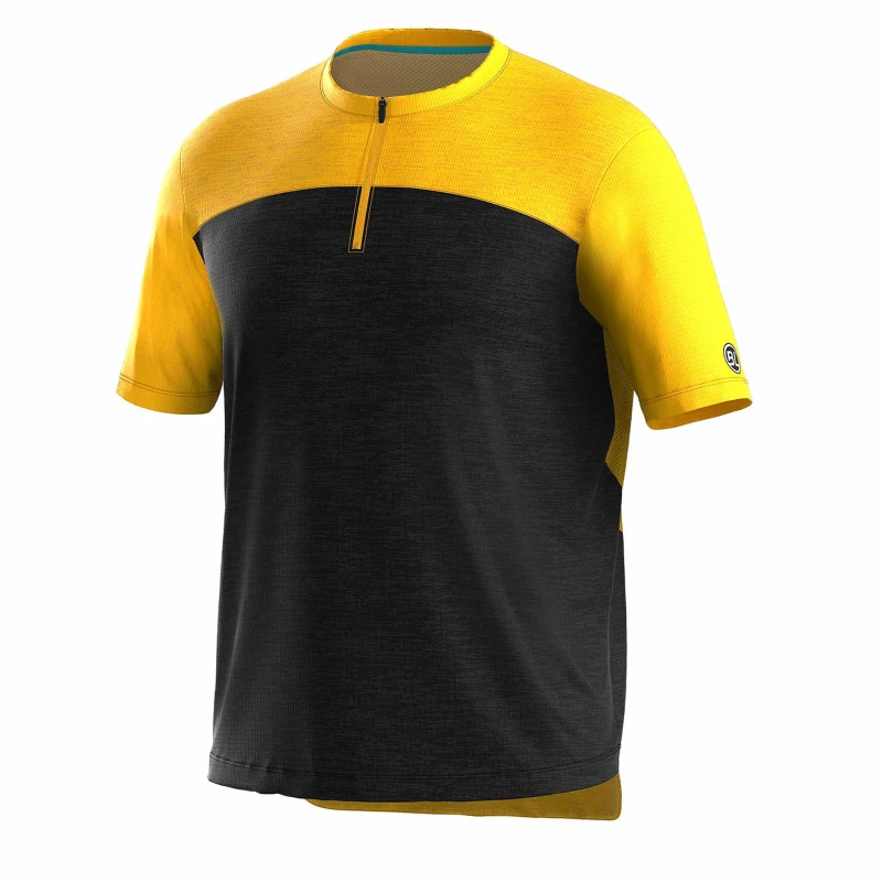 Image of Bicycle Line Mens Sentiero MTB UPF Protection Short Sleeve Cycling Jersey Black male Small