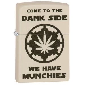 Image of Zippo Dank Side Design Cream Matte Finish Windproof Lighter