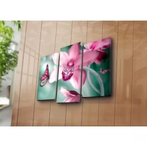 Image of 3NATPAT-16 Multicolor Decorative Canvas Painting (3 Pieces)