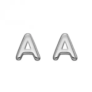 Image of Initial A Sterling Silver Stud Earrings E6018