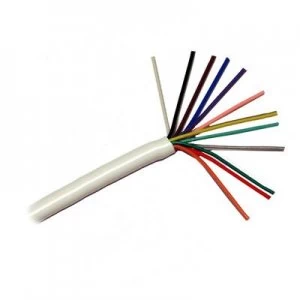 Image of Zexum 6 Pair 12 Core Round White Burglar Alarm Cable - 1 Meter