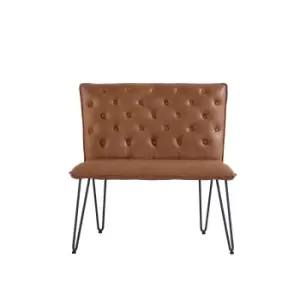 Image of Kettle Interiors Studded Back 0.9m Bench Tan