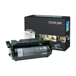 Image of Lexmark 12A7465 Black Laser Toner Ink Cartridge