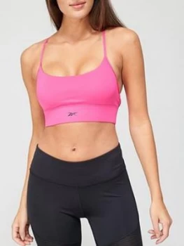 Image of Reebok Workout Ready New Tri Back Padded Sports Bra - Pink