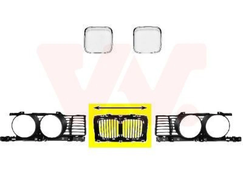 Image of VAN WEZEL Radiator Grille VAN WEZEL 0635510