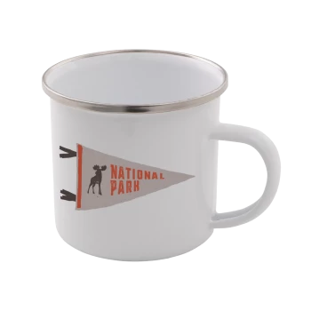 Image of National Park Enamel Mug - White