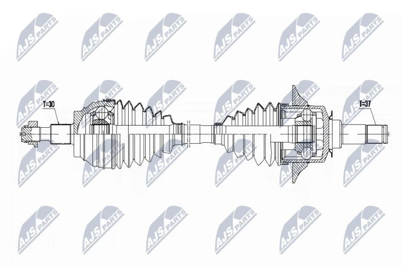 Image of NTY NPW-ME-068 Drive shaft Front Axle Left Drive Shaft (13)