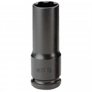 Image of Facom 1/2" Drive Deep Thin Wall Hexagon Impact Socket 1/2" 21mm