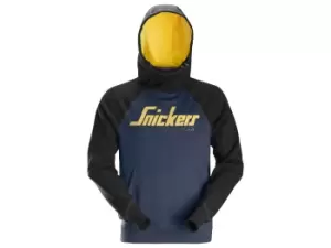 Image of Snickers 28899504009 Logo Hoodie Navy/Black XXXL