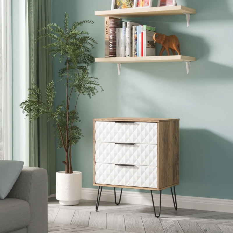 Image of Ready Assembled 2 U Islay 3 Drawer Chest (Ready Assembled) in White White Unisex