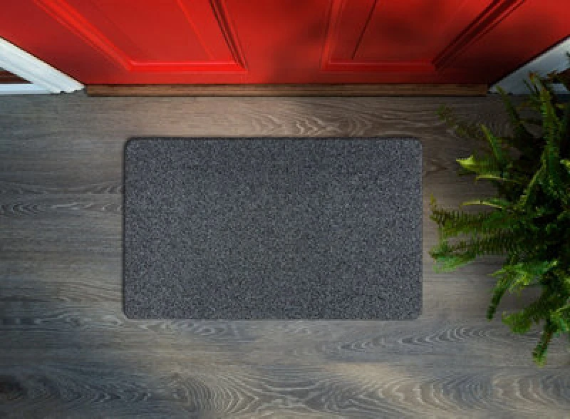 Image of RugsX Doormat Michigan 920 Antislip, Outdoor, Indoor, Gum - Anthracite 40X60 Cm