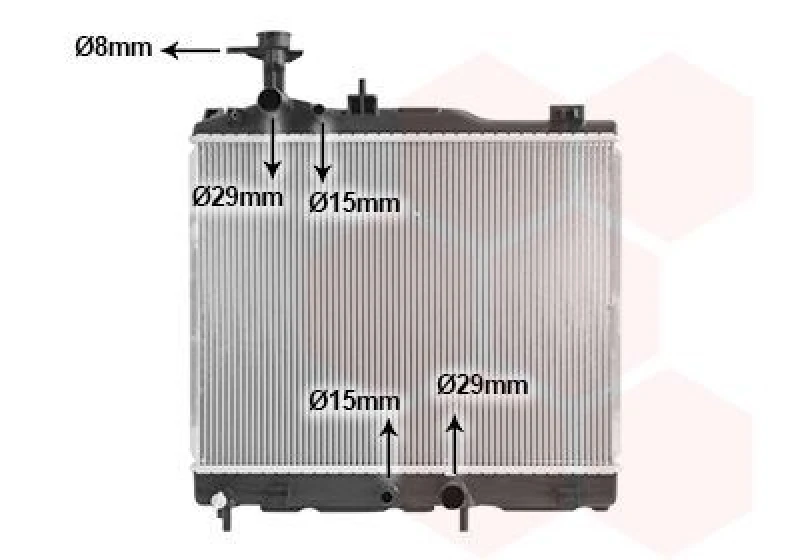Image of VAN WEZEL Engine radiator VAN WEZEL 32002264