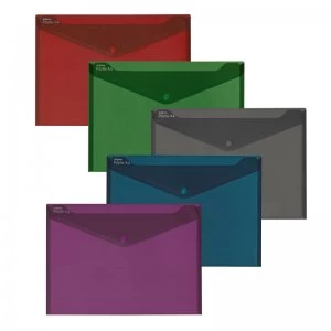 Image of Snopake Fusion A4 Polyfile Assorted Colours - 5 Pack