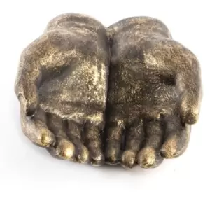 Image of Giving Hands Wall Ornament M&W - Gold