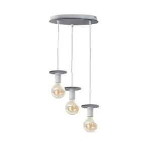 Saturn Cluster Pendant Ceiling Light Grey, 30cm, 3x E27