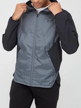 Image of Urban Armor Gear Stretch Woven Hooded Jacket - Black/Grey, Size S, Men