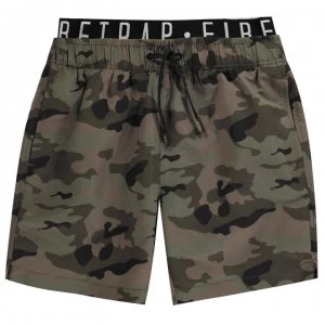 image of Firetrap Swim Shorts Junior Boys - Camo AOP