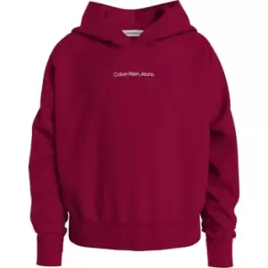 Image of Calvin Klein Jeans Ckj Logo Boxy Hoodie - Pink