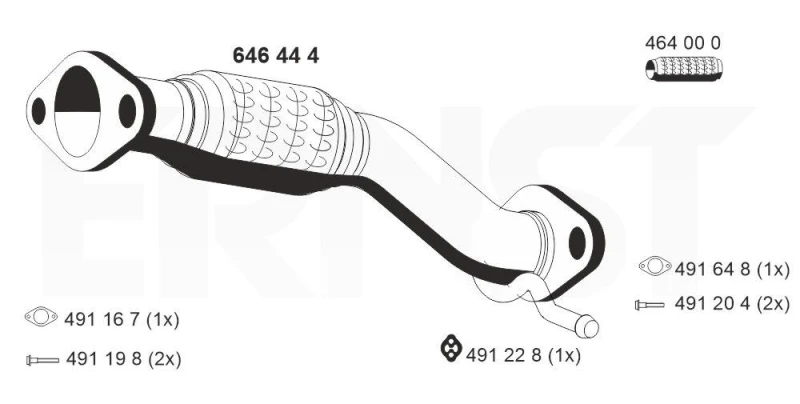 Image of Exhaust Pipe ERNST 646444