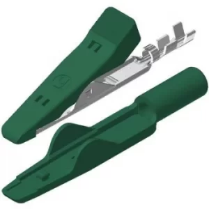 image of SKS Hirschmann MA 1 Mini alligator clamp Green Max. clamping range: 4mm Length: 41.5mm