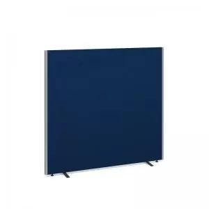 image of Floor standing fabric screen 1500mm high x 1600mm wide - blue