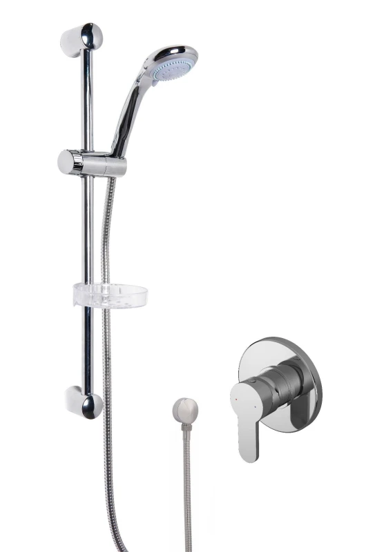 Image of BALTERLEY Pride Shower Bundle Concealed Round Manual Valve & Multi Function Handset Slide Rail Kit - Chrome Balterley BSBR04MV1