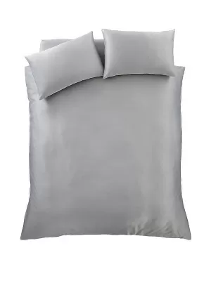 Image of Catherine Lansfield Silky Soft Satin Double Duvet Cover