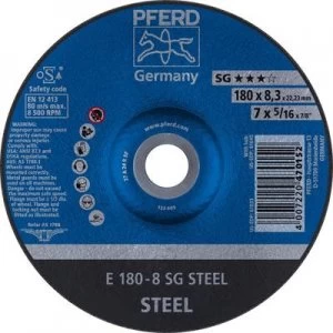 image of PFERD 62217826 Sg Steel Grinding disc (off-set) 180 mm 22.23mm 10 pc(s)