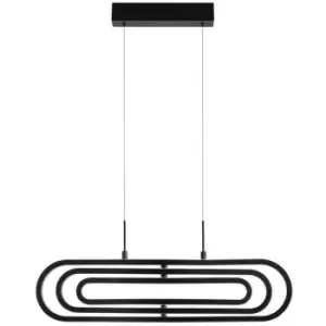 image of Netlighting Merano Antonino Bar Pendant Ceiling Light Matt Black Aluminium LED 5